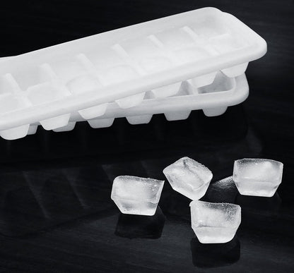Ice Cube Trays With Lid - Set of 2 Ice Trays | Easy Release, Stackable, Compact, Odorless, BPA-Free Ice Molding Trays For Whiskey, Cold Drinks, Cocktails & Juices (Blue)