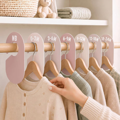 Baby Clothes Size Dividers Set for Nursery Closet Organizer, 7 Pcs