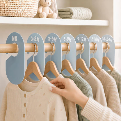 Baby Clothes Size Dividers Set for Nursery Closet Organizer, 7 Pcs