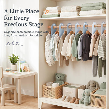 Baby Clothes Size Dividers Set for Nursery Closet Organizer, 7 Pcs