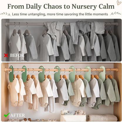Baby Clothes Size Dividers Set for Nursery Closet Organizer, 7 Pcs