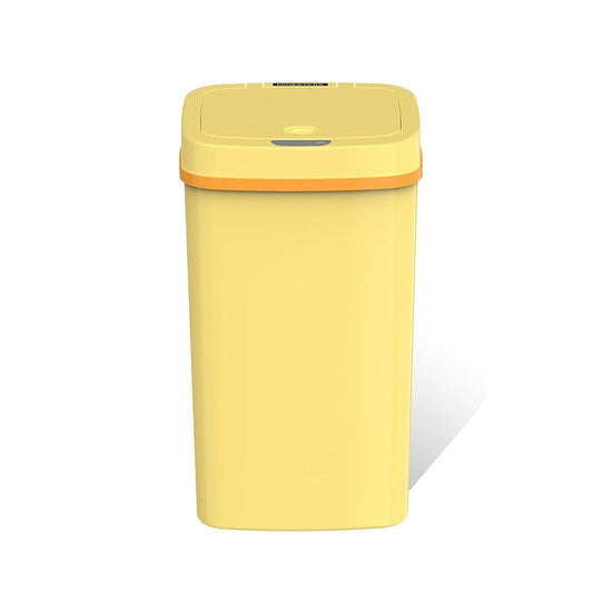 15L Smart Diaper Pail with Motion Sensor Lid | Touchless Hands-Free Baby Diaper Trash Can | Double Locking Seal | Slim Space-Saving Design | Quiet & Durable (Yellow)