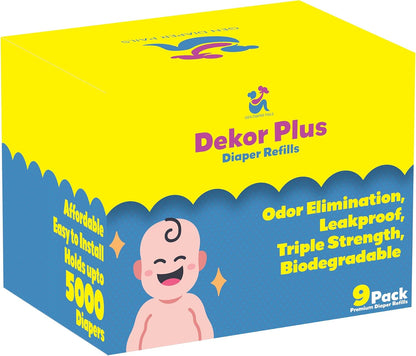 Diaper Pail Refills Compatible with Dekor PLUS, 5 Pack