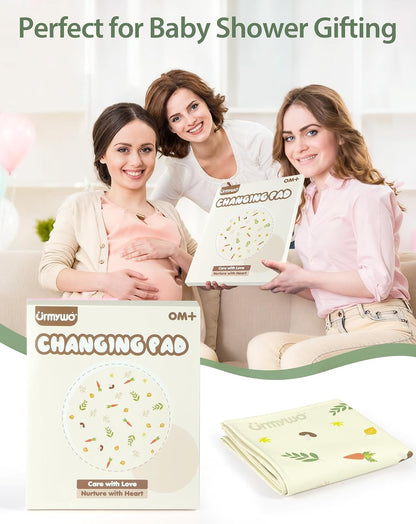 Baby Portable Diaper Changing Pad - Waterproof & Wipeable Changing Mat with PU Leather - Soft Comfortable - Foldable Travel Bag & Camping Mat - Newborn Essentials Must Haves - Baby Shower Gifts