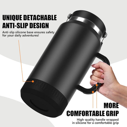 40 oz Insulated Tumbler with Top Handle and Flip Straw | Vacuum Insulated Stainless Steel Cup with Leak-Proof Lid, Sweat-Free, Fits Cup Holder, Keeps Ice Cold up to 30 Hours