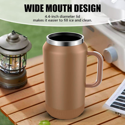 40 oz Insulated Tumbler with Top Handle and Flip Straw | Vacuum Insulated Stainless Steel Cup with Leak-Proof Lid, Sweat-Free, Fits Cup Holder, Keeps Ice Cold up to 30 Hours
