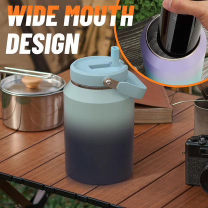 40 oz Insulated Tumbler with Top Handle and Flip Straw | Vacuum Insulated Stainless Steel Cup with Leak-Proof Lid, Sweat-Free, Fits Cup Holder, Keeps Ice Cold up to 30 Hours
