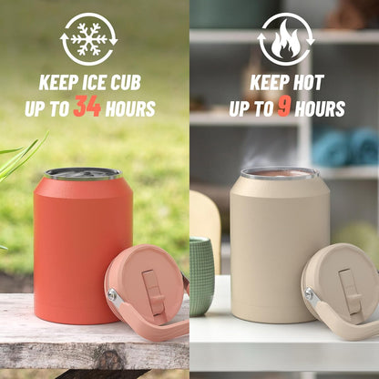 40 oz Insulated Tumbler with Top Handle and Flip Straw | Vacuum Insulated Stainless Steel Cup with Leak-Proof Lid, Sweat-Free, Fits Cup Holder, Keeps Ice Cold up to 30 Hours