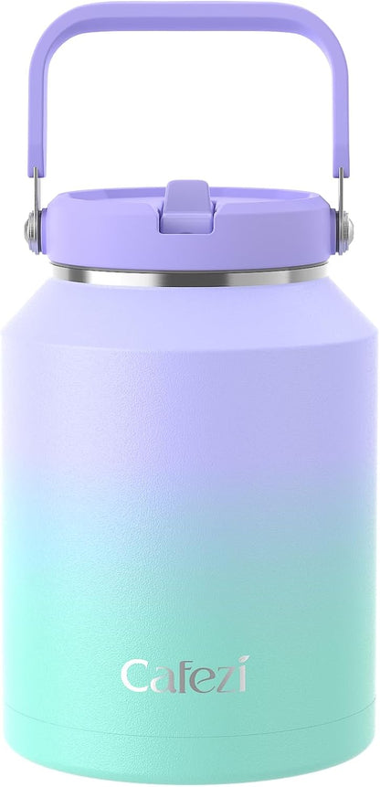 40 oz Insulated Tumbler with Top Handle and Flip Straw | Vacuum Insulated Stainless Steel Cup with Leak-Proof Lid, Sweat-Free, Fits Cup Holder, Keeps Ice Cold up to 30 Hours