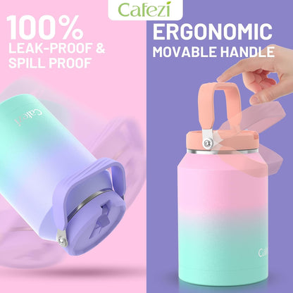 40 oz Insulated Tumbler with Top Handle and Flip Straw | Vacuum Insulated Stainless Steel Cup with Leak-Proof Lid, Sweat-Free, Fits Cup Holder, Keeps Ice Cold up to 30 Hours