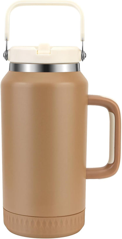 40 oz Insulated Tumbler with Top Handle and Flip Straw | Vacuum Insulated Stainless Steel Cup with Leak-Proof Lid, Sweat-Free, Fits Cup Holder, Keeps Ice Cold up to 30 Hours