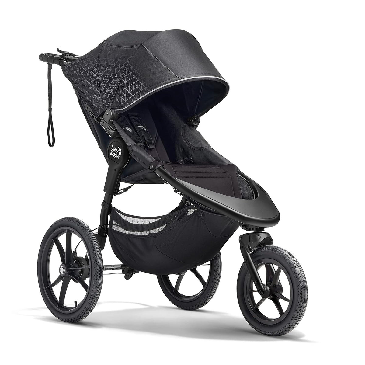 ® Summit X3 3-Wheel Jogging Stroller with Hand Brake, Baby Stroller with One-Hand Compact Fold, All-Wheel Suspension for Running, Jogging, and Everyday Outings, Midnight Black