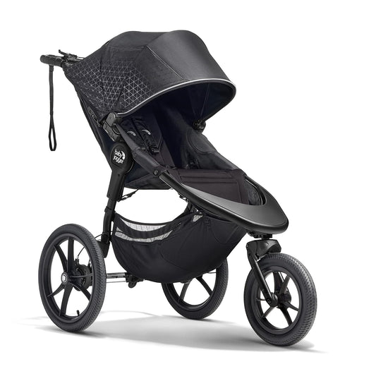® Summit X3 3-Wheel Jogging Stroller with Hand Brake, Baby Stroller with One-Hand Compact Fold, All-Wheel Suspension for Running, Jogging, and Everyday Outings, Midnight Black
