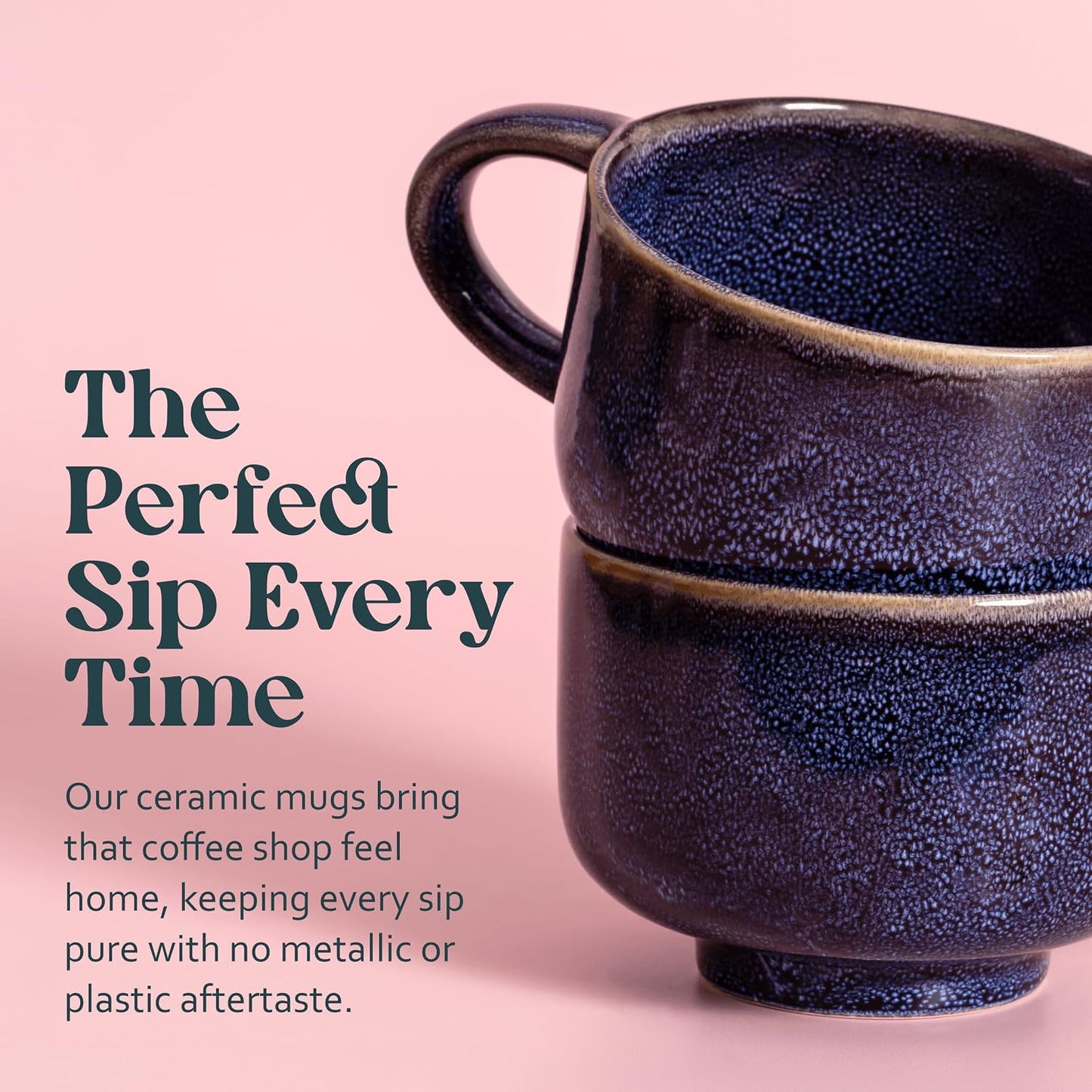 Ceramic Coffee Mug - Ceramic Cup with Handle - 16 oz Coffee Mugs, Cute Mug - Large Mug - Microwave & Dishwasher Safe - Gifts For Women Men Him Her - 16oz - Horizon