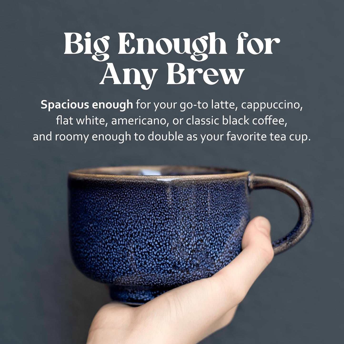 Ceramic Coffee Mug - Ceramic Cup with Handle - 16 oz Coffee Mugs, Cute Mug - Large Mug - Microwave & Dishwasher Safe - Gifts For Women Men Him Her - 16oz - Horizon