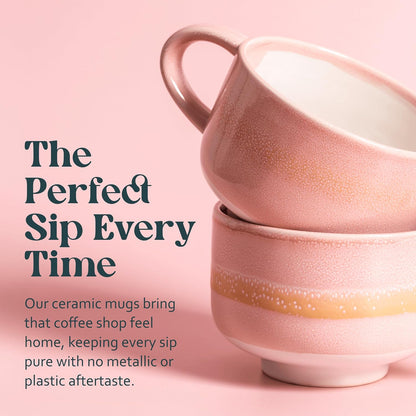 Ceramic Coffee Mug - Ceramic Cup with Handle - 16 oz Coffee Mugs, Cute Mug - Large Mug - Microwave & Dishwasher Safe - Gifts For Women Men Him Her - 16oz - Horizon