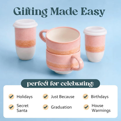 Ceramic Coffee Mug - Ceramic Cup with Handle - 16 oz Coffee Mugs, Cute Mug - Large Mug - Microwave & Dishwasher Safe - Gifts For Women Men Him Her - 16oz - Horizon
