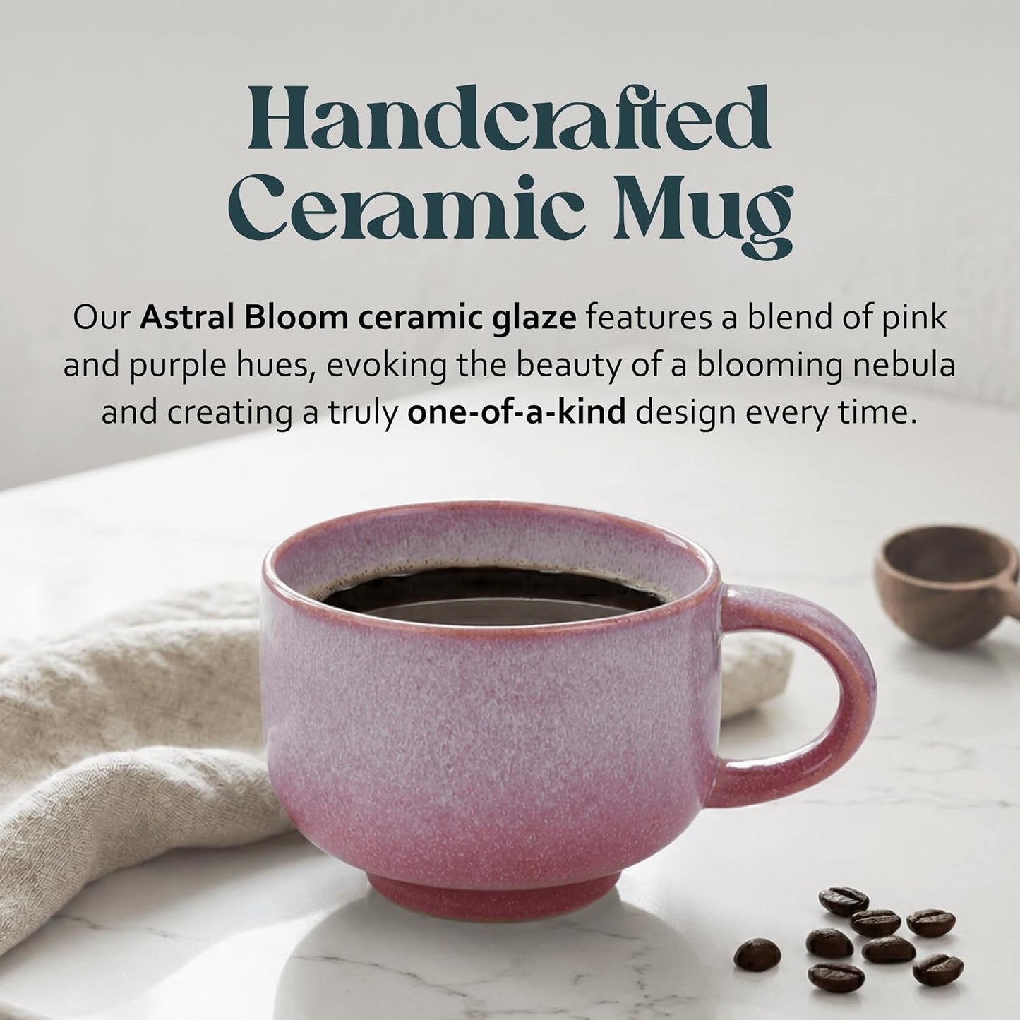 Ceramic Coffee Mug - Ceramic Cup with Handle - 16 oz Coffee Mugs, Cute Mug - Large Mug - Microwave & Dishwasher Safe - Gifts For Women Men Him Her - 16oz - Horizon