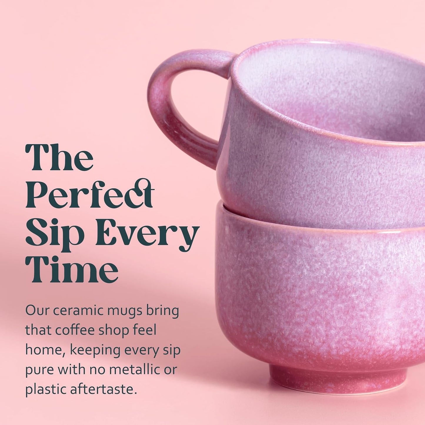Ceramic Coffee Mug - Ceramic Cup with Handle - 16 oz Coffee Mugs, Cute Mug - Large Mug - Microwave & Dishwasher Safe - Gifts For Women Men Him Her - 16oz - Horizon