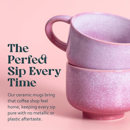Ceramic Coffee Mug - Ceramic Cup with Handle - 16 oz Coffee Mugs, Cute Mug - Large Mug - Microwave & Dishwasher Safe - Gifts For Women Men Him Her - 16oz - Horizon