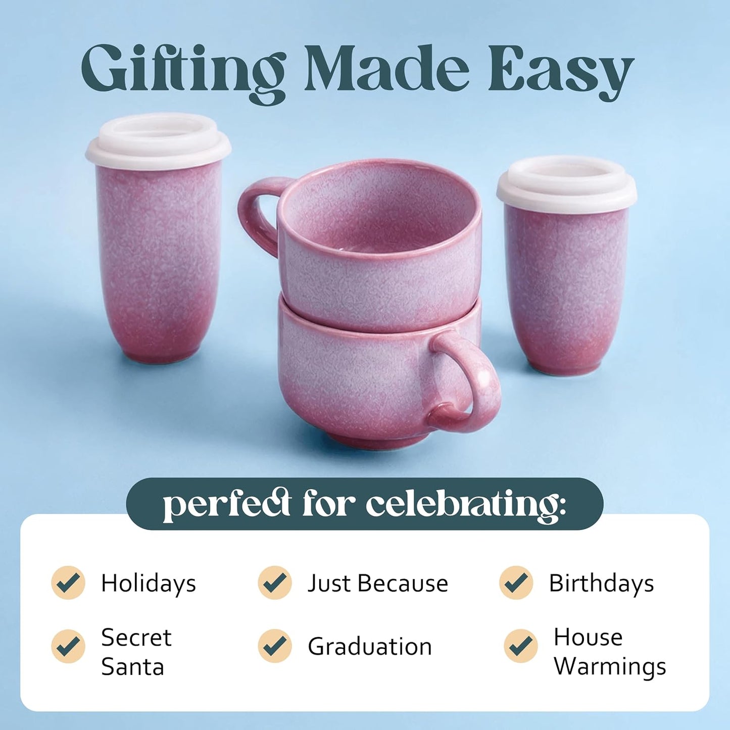 Ceramic Coffee Mug - Ceramic Cup with Handle - 16 oz Coffee Mugs, Cute Mug - Large Mug - Microwave & Dishwasher Safe - Gifts For Women Men Him Her - 16oz - Horizon