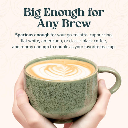 Ceramic Coffee Mug - Ceramic Cup with Handle - 16 oz Coffee Mugs, Cute Mug - Large Mug - Microwave & Dishwasher Safe - Gifts For Women Men Him Her - 16oz - Horizon