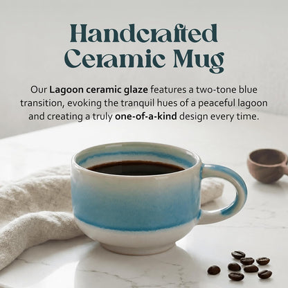 Ceramic Coffee Mug - Ceramic Cup with Handle - 16 oz Coffee Mugs, Cute Mug - Large Mug - Microwave & Dishwasher Safe - Gifts For Women Men Him Her - 16oz - Horizon