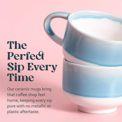 Ceramic Coffee Mug - Ceramic Cup with Handle - 16 oz Coffee Mugs, Cute Mug - Large Mug - Microwave & Dishwasher Safe - Gifts For Women Men Him Her - 16oz - Horizon