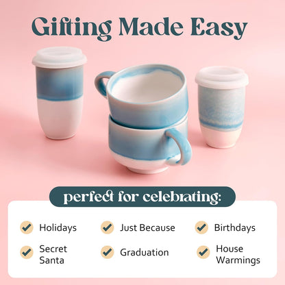Ceramic Coffee Mug - Ceramic Cup with Handle - 16 oz Coffee Mugs, Cute Mug - Large Mug - Microwave & Dishwasher Safe - Gifts For Women Men Him Her - 16oz - Horizon