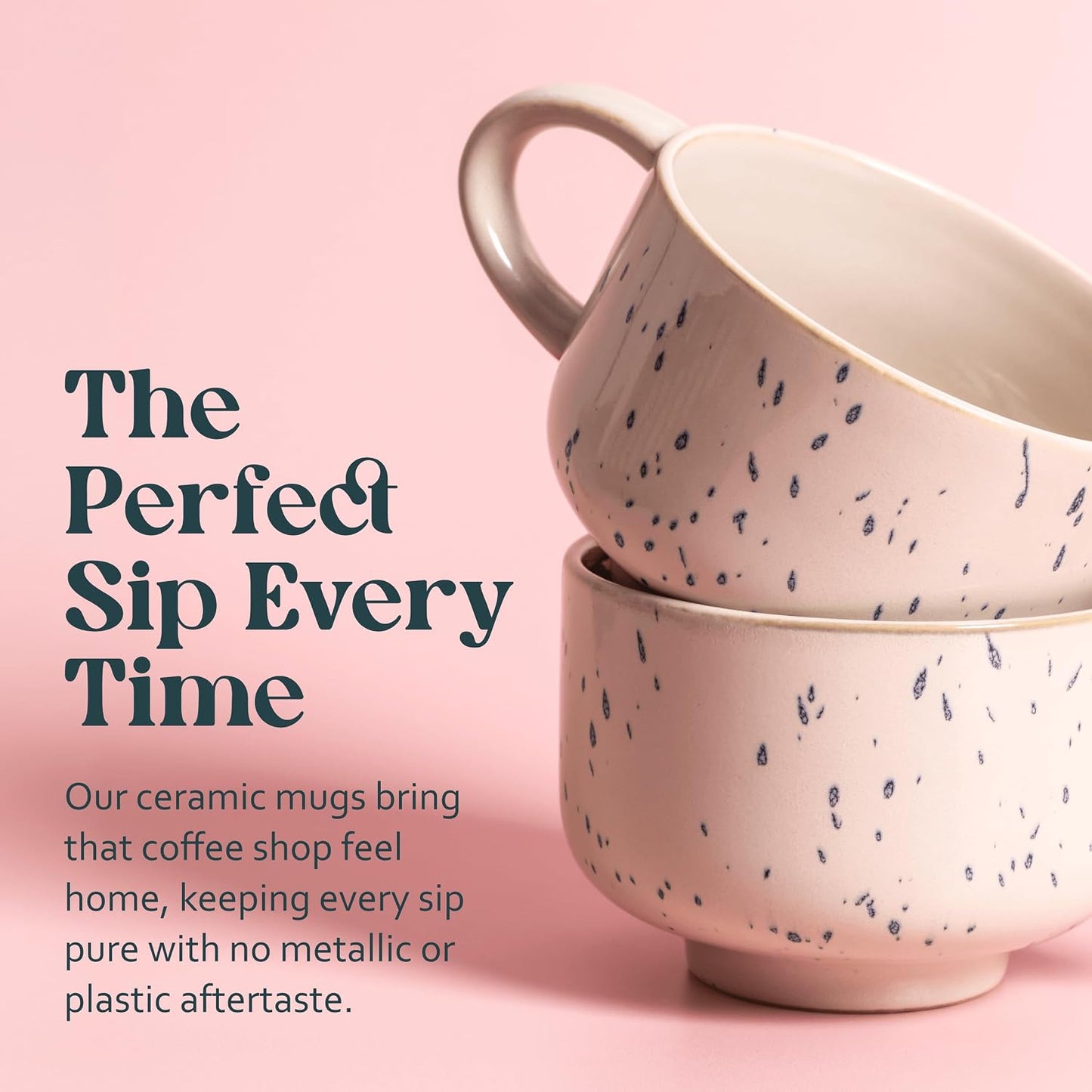 Ceramic Coffee Mug - Ceramic Cup with Handle - 16 oz Coffee Mugs, Cute Mug - Large Mug - Microwave & Dishwasher Safe - Gifts For Women Men Him Her - 16oz - Horizon