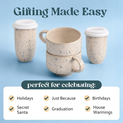 Ceramic Coffee Mug - Ceramic Cup with Handle - 16 oz Coffee Mugs, Cute Mug - Large Mug - Microwave & Dishwasher Safe - Gifts For Women Men Him Her - 16oz - Horizon