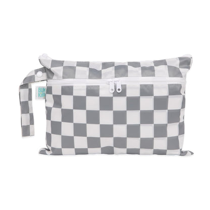 Roamio Waterproof Wet Bag for Baby, Travel, Swim Suit, Cloth Diapers, Pump Parts, Pool, Beach, Gym Clothes, Toiletry, Hook to Stroller, Daycare, Zip Reusable Wetdry Packing Pouch, Multi Check - Colors A