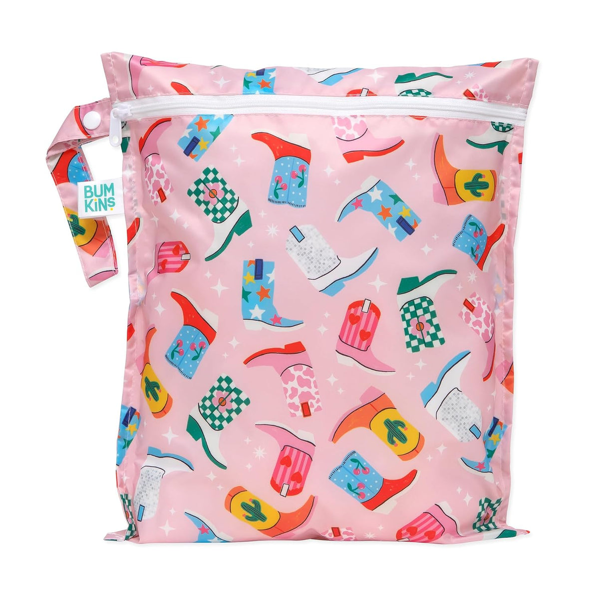 Roamio Waterproof Wet Bag for Baby, Travel, Swim Suit, Cloth Diapers, Pump Parts, Pool, Beach, Gym Clothes, Toiletry, Hook to Stroller, Daycare, Zip Reusable Wetdry Packing Pouch, Multi Check - Colors A