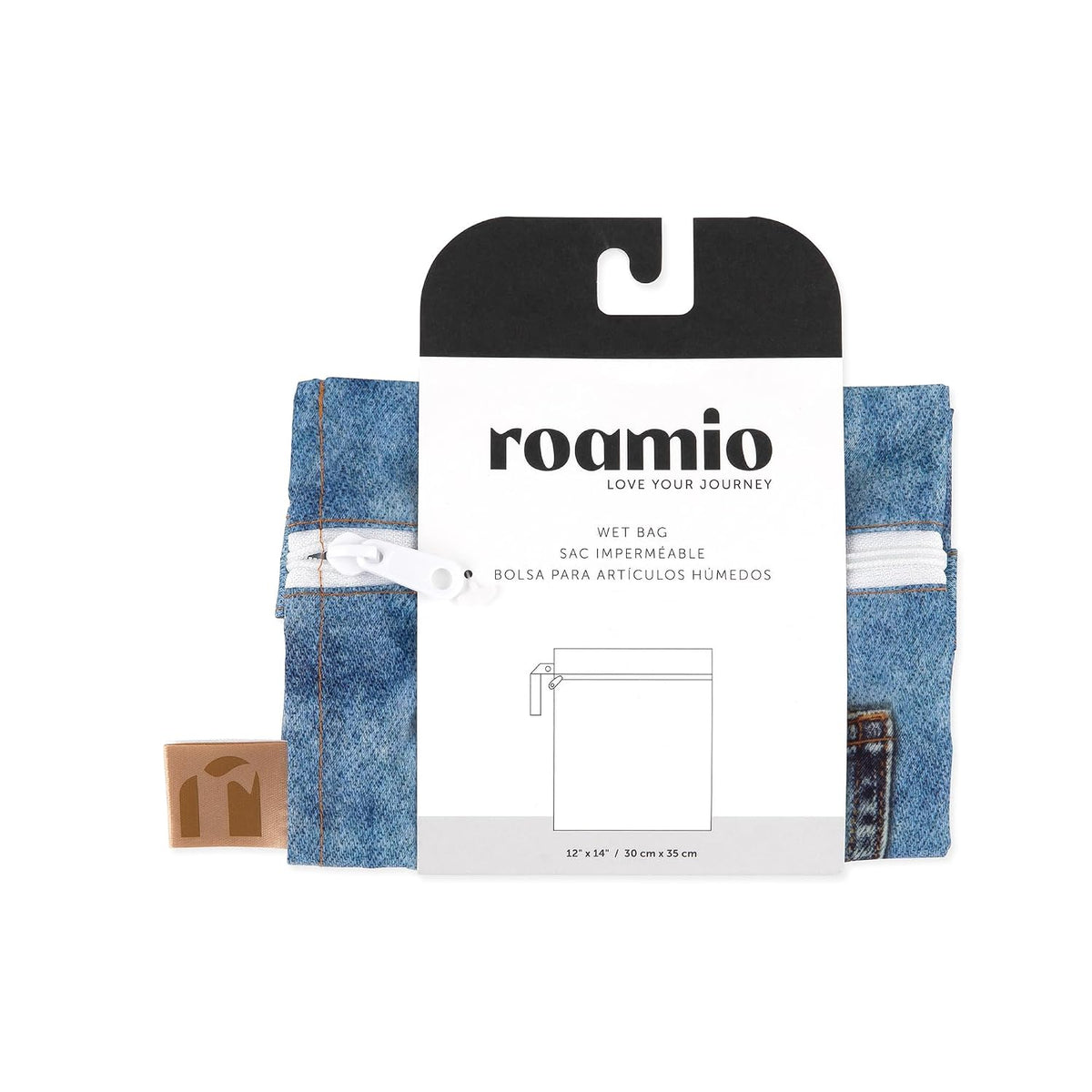 Roamio Waterproof Wet Bag for Baby, Travel, Swim Suit, Cloth Diapers, Pump Parts, Pool, Beach, Gym Clothes, Toiletry, Hook to Stroller, Daycare, Zip Reusable Wetdry Packing Pouch, Multi Check - Colors A