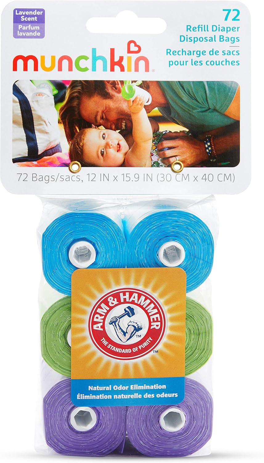 Arm & Hammer Diaper Bag Refills, Lavender Scent, 72 Bags