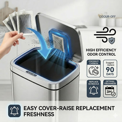 Charcoal Air Filters compatible with iTouchless Trash Can 6 Pk