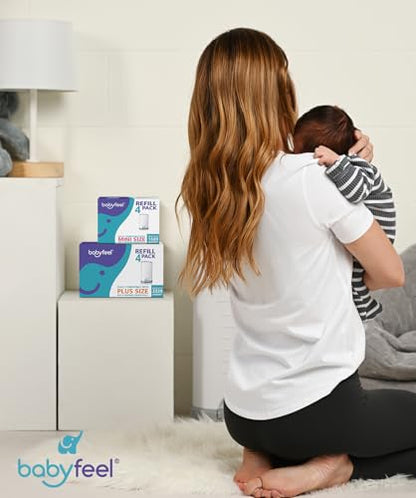 Refill Bags Compatible with DEKOR PLUS Diaper Pails, 4 Pack