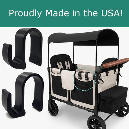 Side Hooks for Wonderfold Wagon, Sturdy Hooks Accessories Compatible with Wonderfold Wagon W4, Perfect for Organized and Space-Saving Travel - 2 Pack