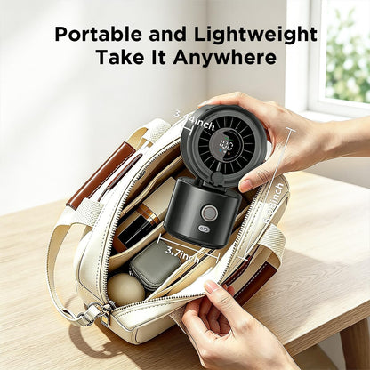 DNDLN 2-in-1 Stroller Misting Fan Golf Cart Fan, 100 Speeds Stepless Portable Baby Fan with Flexible Tripod, 120° Auto Oscillating Clip on Fan, 4000mAh battery, Summer Travel Must Haves
