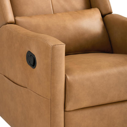 Upholstered Recliner Swivel Glider Nursery Chair Reclining Performance Fabric Rocker with Wood Base,Boucle,Moss Green