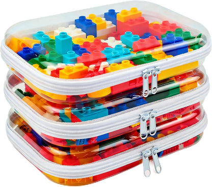 5 Pack Clear Hard Shell Storage Case for Makeup Organizer & Travel Toiletry