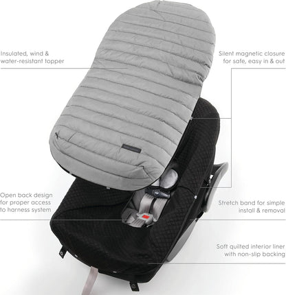 Infant Car Seat Footmuff – Weather-Resistant Baby Bunting Bag with Magnetic Closure, Non-Slip Backing & Open Harness Design – Universal Fit Winter Cover for Baby Car Seat & Stroller