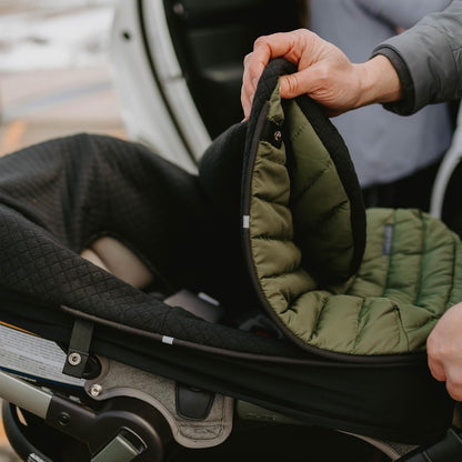 Infant Car Seat Footmuff – Weather-Resistant Baby Bunting Bag with Magnetic Closure, Non-Slip Backing & Open Harness Design – Universal Fit Winter Cover for Baby Car Seat & Stroller