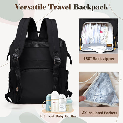 Diaper Bag Travel Diaper Backpack with Diaper Changing Pad