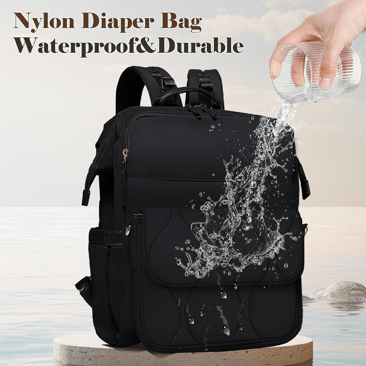 Diaper Bag Travel Diaper Backpack with Diaper Changing Pad