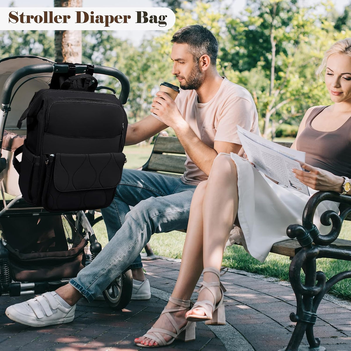 Diaper Bag Travel Diaper Backpack with Diaper Changing Pad