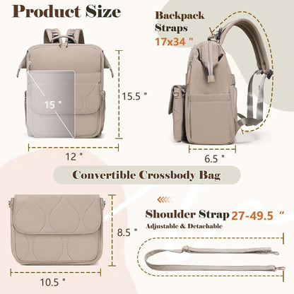 Diaper Bag Travel Diaper Backpack with Diaper Changing Pad