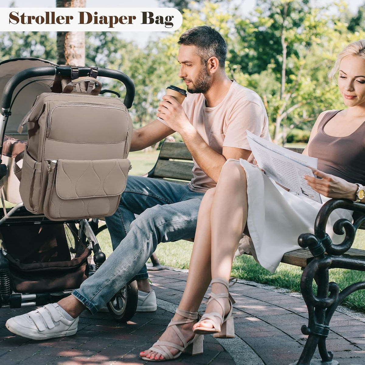 Diaper Bag Travel Diaper Backpack with Diaper Changing Pad