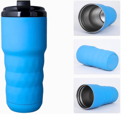 Insulated Coffee Mug 20 oz, Insulated Coffee Cups with Flip Lid, Stainless Steel Coffee Mugs Spill Proof, Double Wall Vacuum Tumblers, Reusable To Go Mug for Hot/Ice Coffee Tea (White)