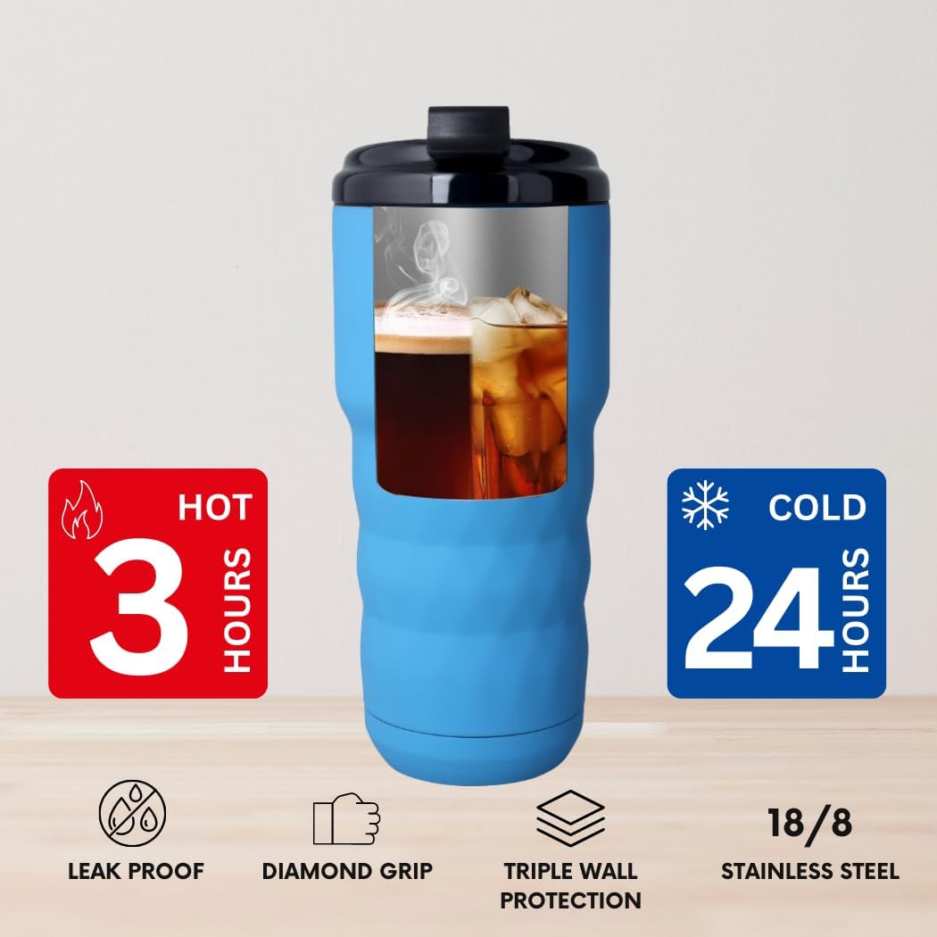 Insulated Coffee Mug 20 oz, Insulated Coffee Cups with Flip Lid, Stainless Steel Coffee Mugs Spill Proof, Double Wall Vacuum Tumblers, Reusable To Go Mug for Hot/Ice Coffee Tea (White)